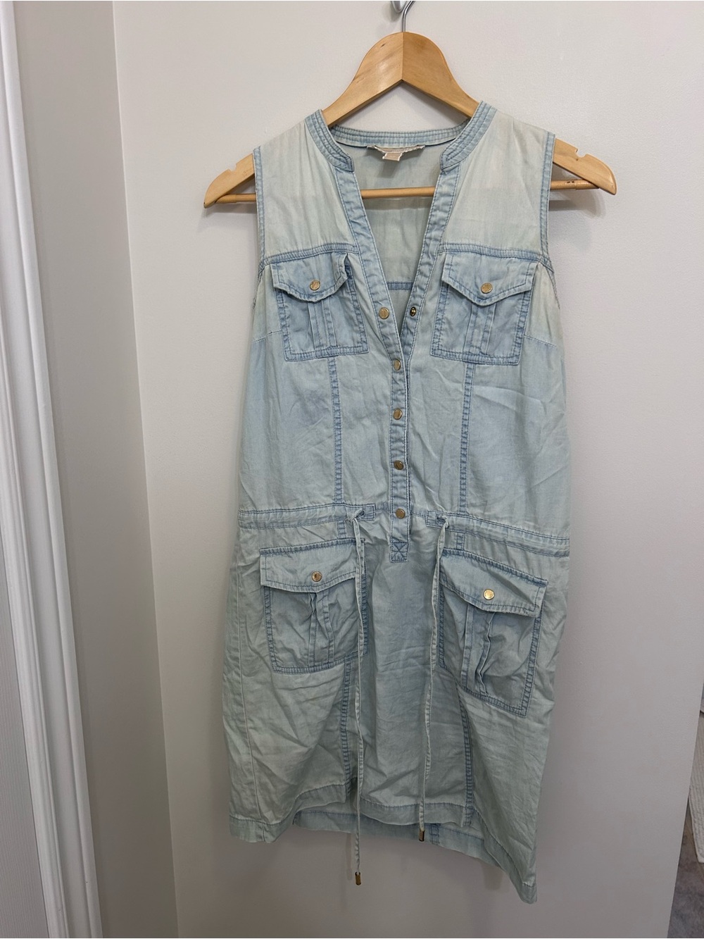 Michael Kors Light Denim Summer Utility Dress